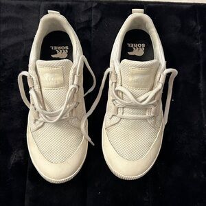 Sorel Cream Lace-Up Sneakers